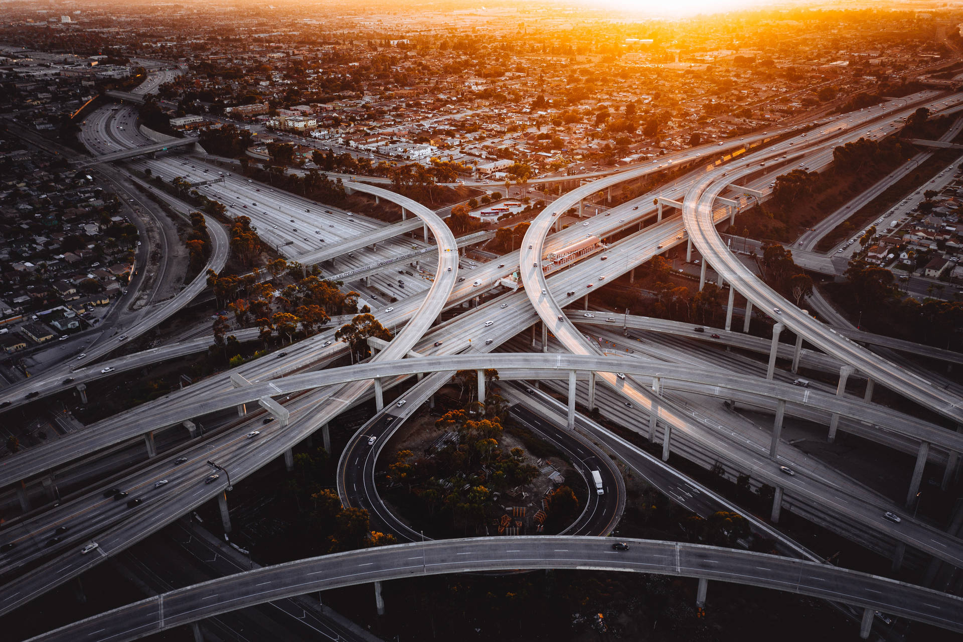 Los Angeles Highway Interchange Background
