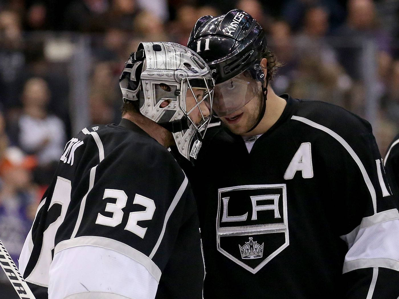 Los Angeles Kings Anze Kopitar And Jonathan Quick Background