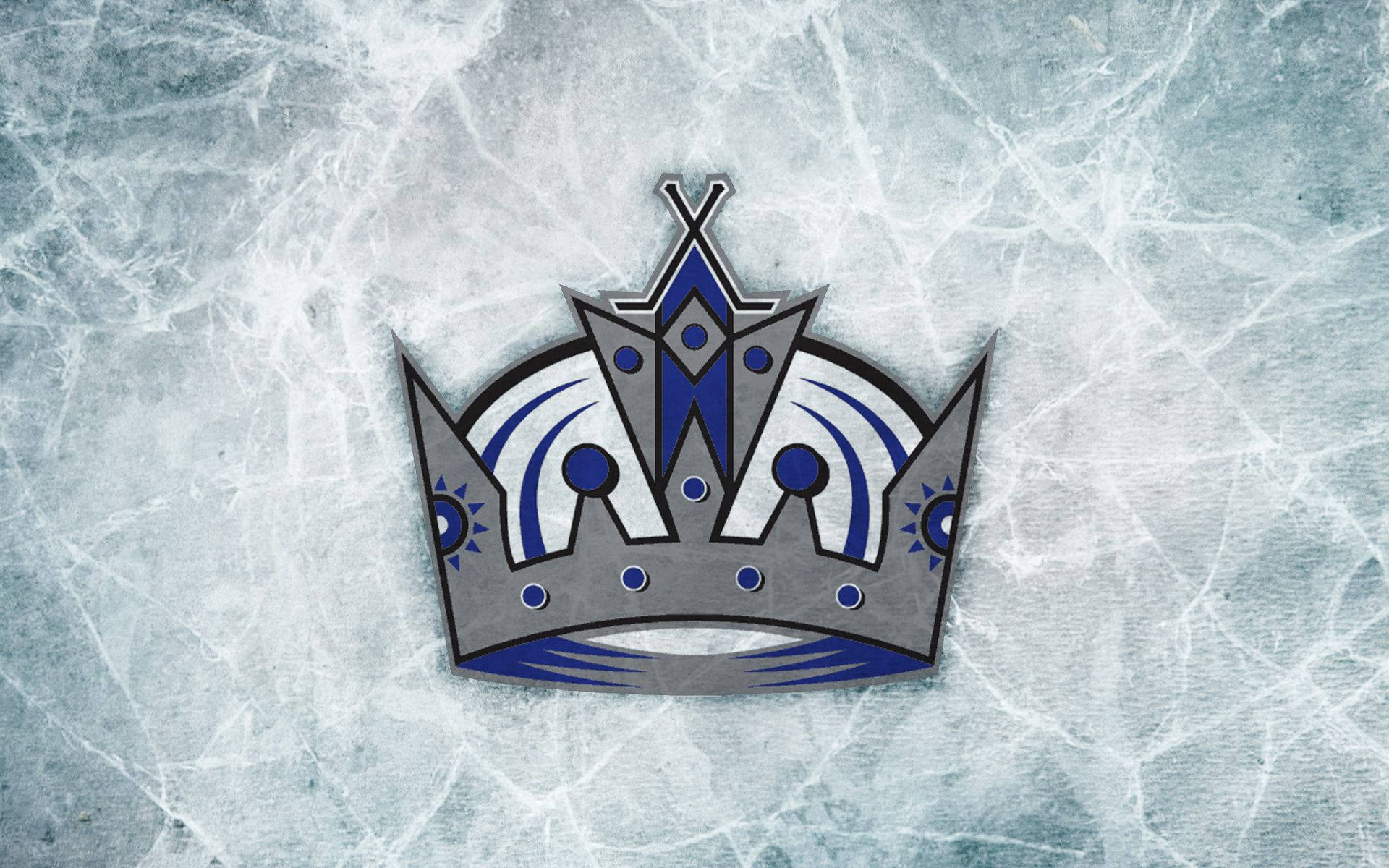 Los Angeles Kings Silver Blue Crown Background