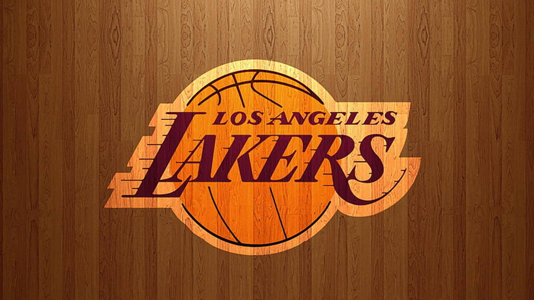 Los Angeles Lakers Logo On Brown Background