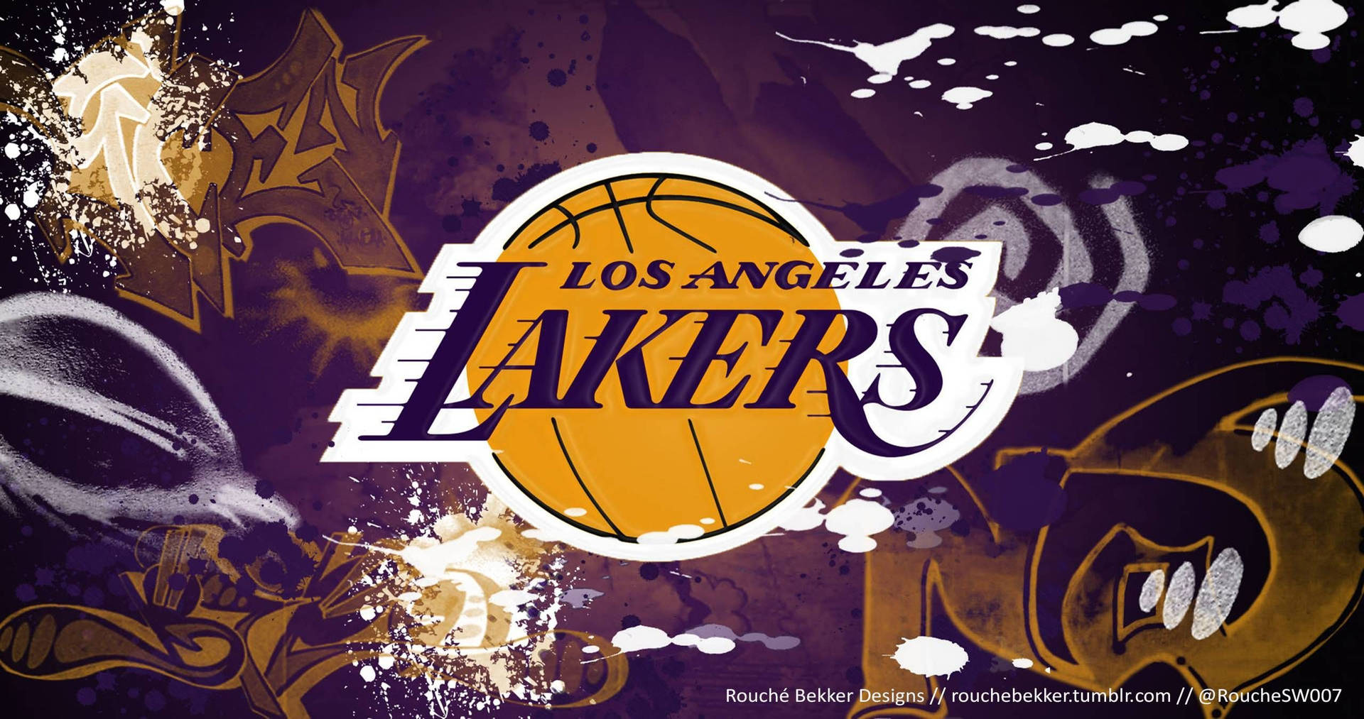 Los Angeles Lakers Purple Artwork Background