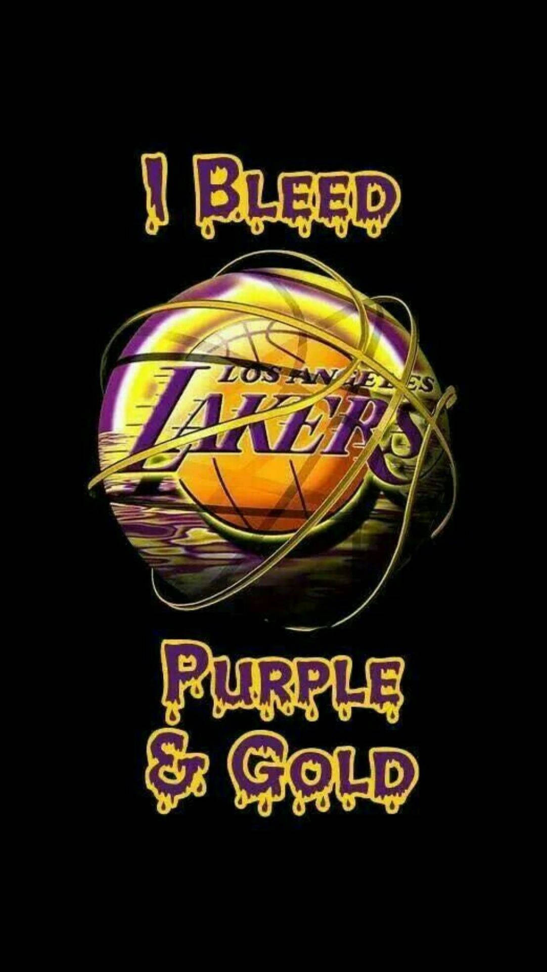 Los Angeles Lakers Purple Gold Background