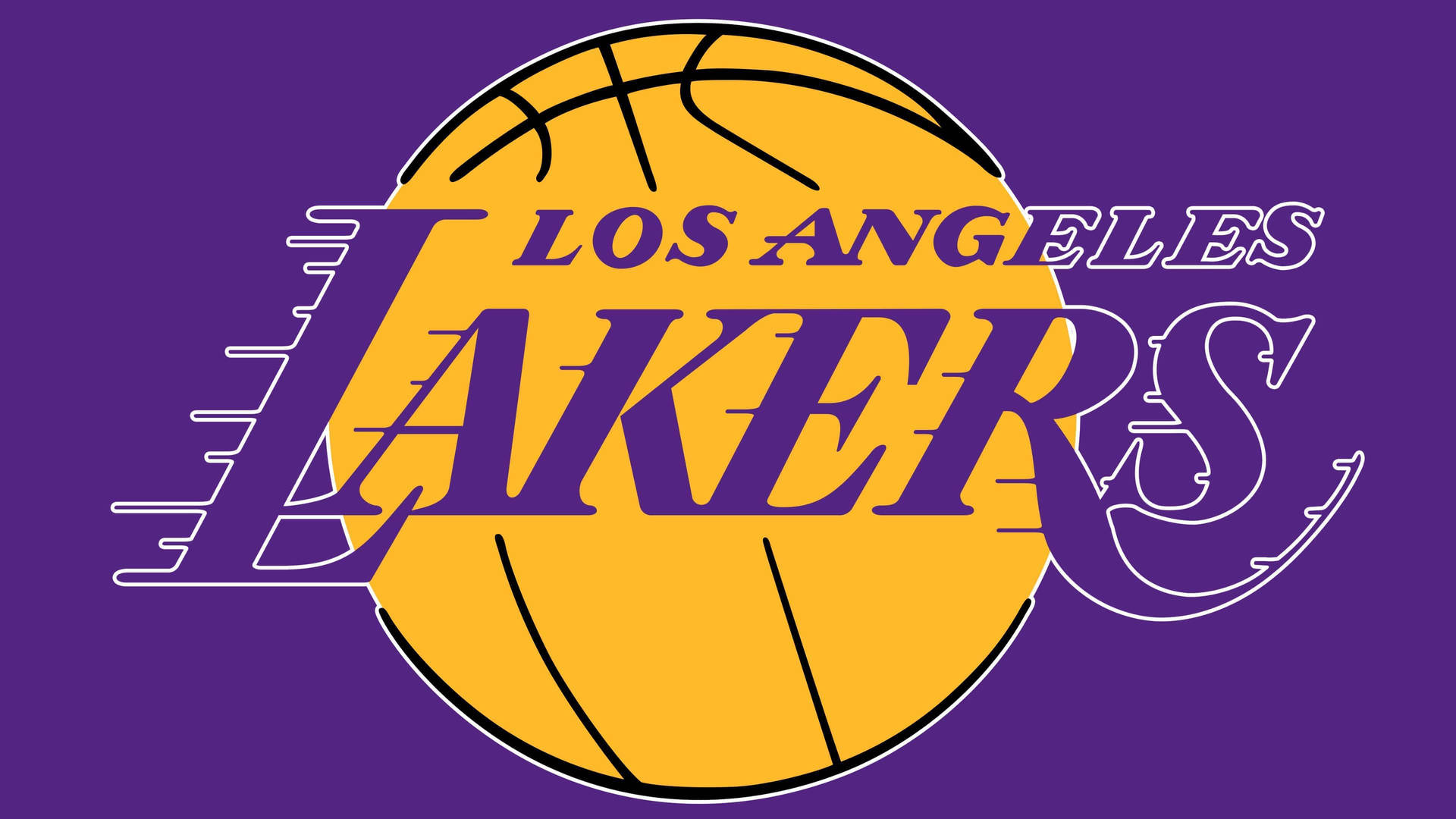 Los Angeles Lakers Purple Yellow Background