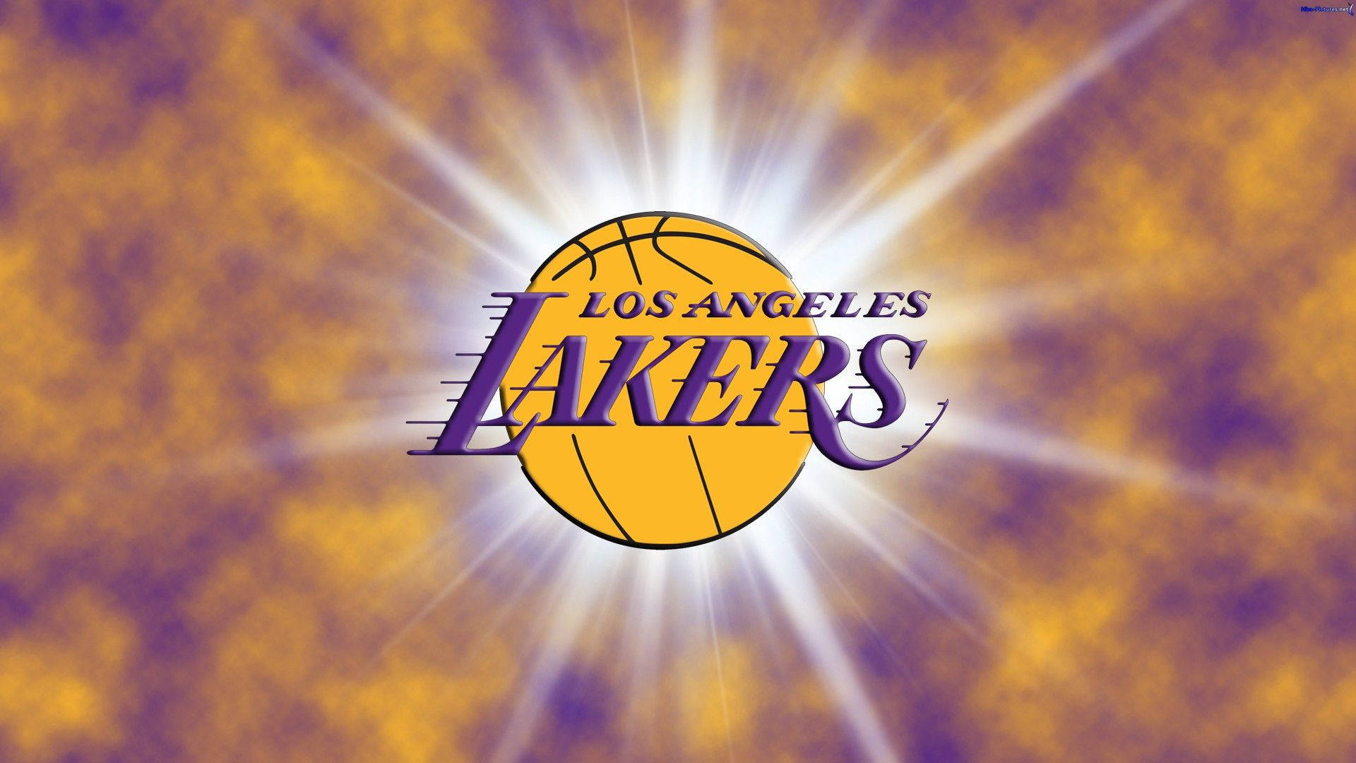 Los Angeles Lakers Sunburst Background