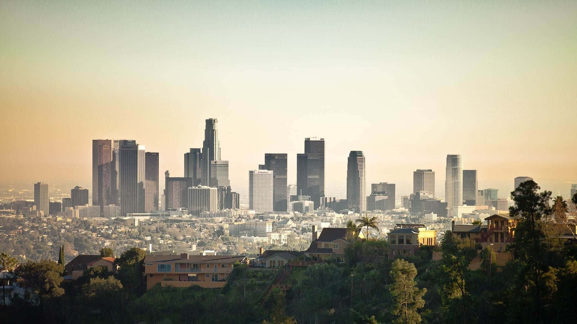 Los Angeles Light-colored City Skyline