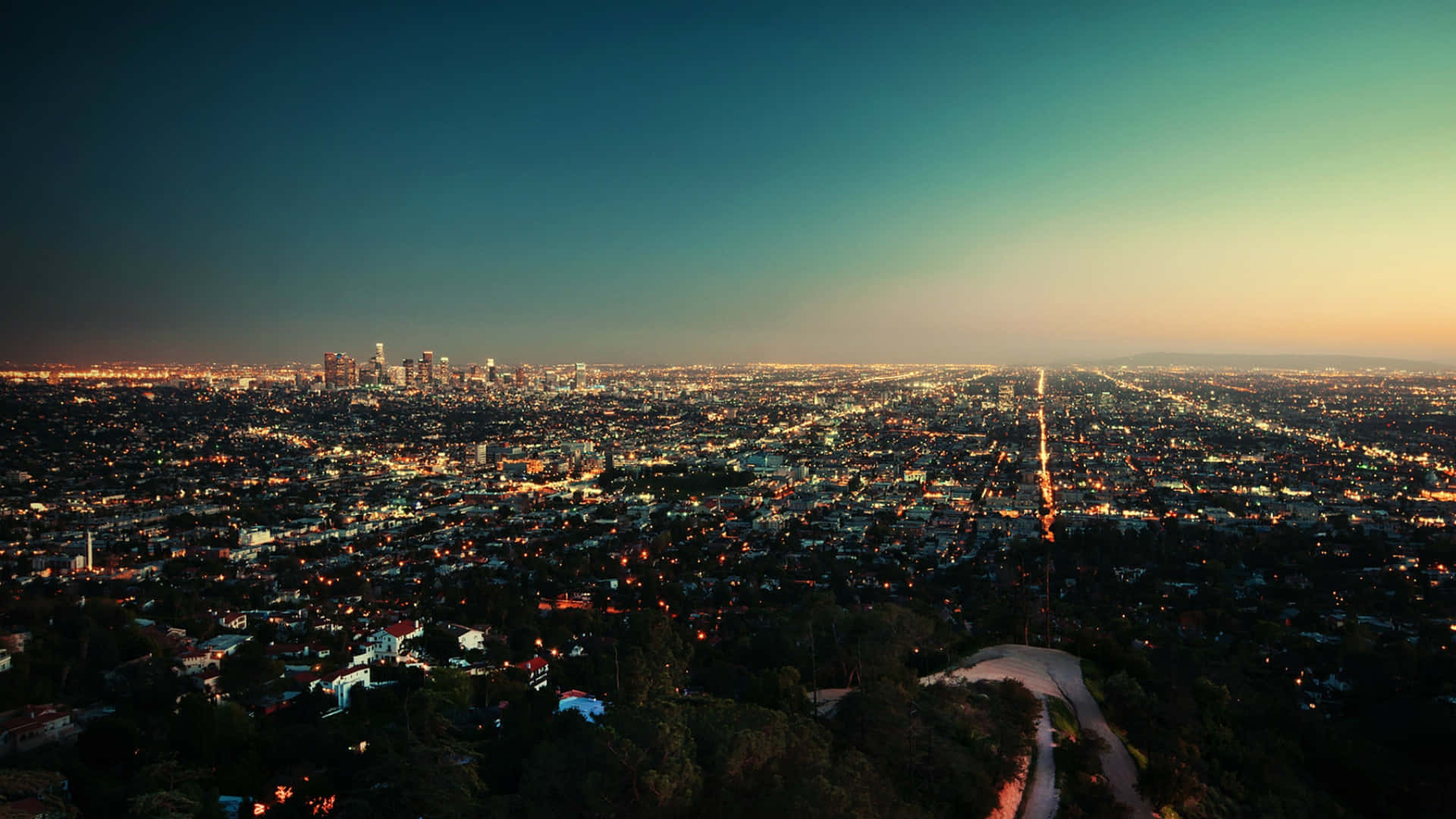 Los Angeles Mellow City Skyline Background