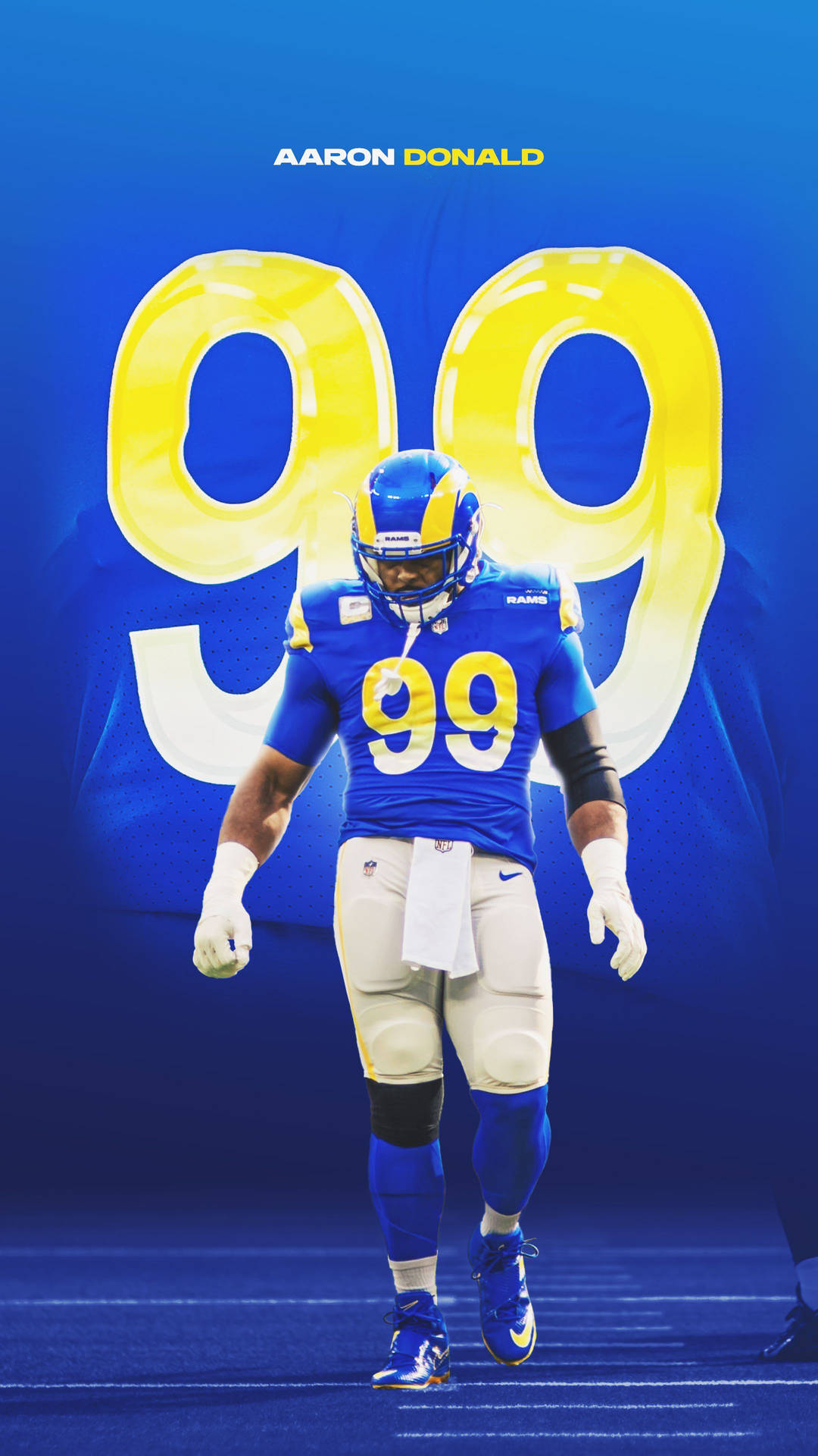 Los Angeles Rams Aaron Donald Jersey Number 99. Background