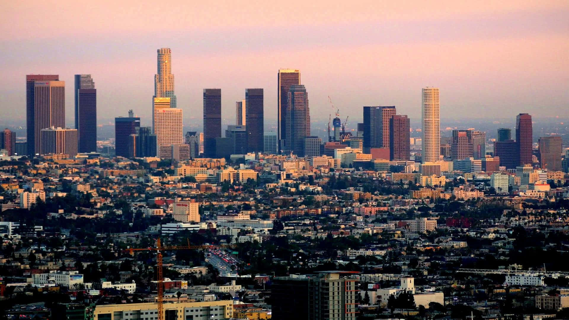 Los Angeles Scenic Skyline Background