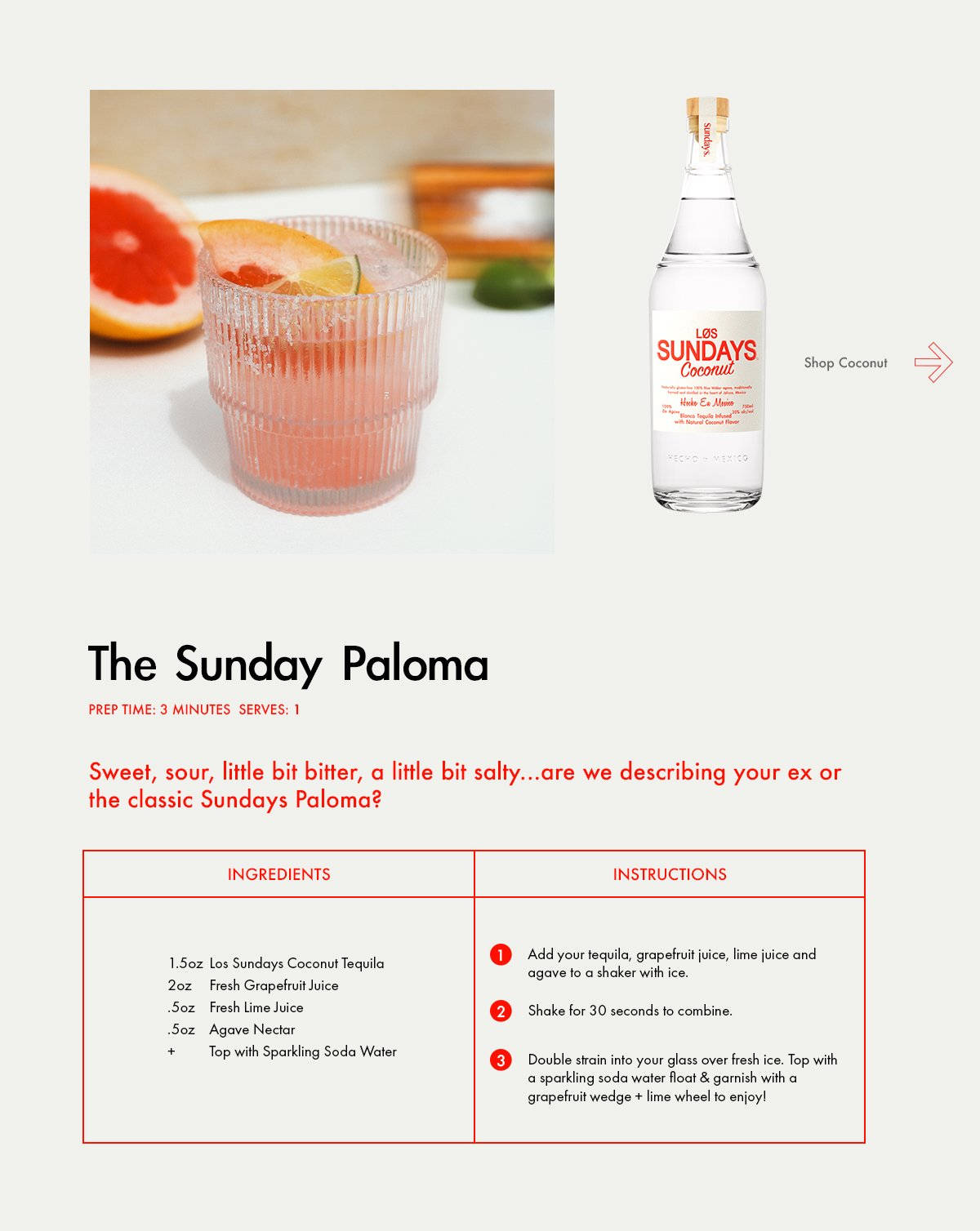 Los Sundays Classic Paloma Ingredient Background