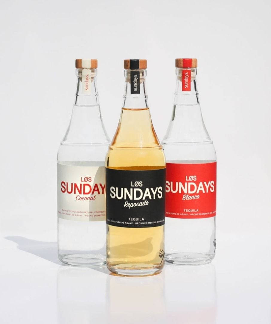 Los Sundays Filled Glass Bottle Background