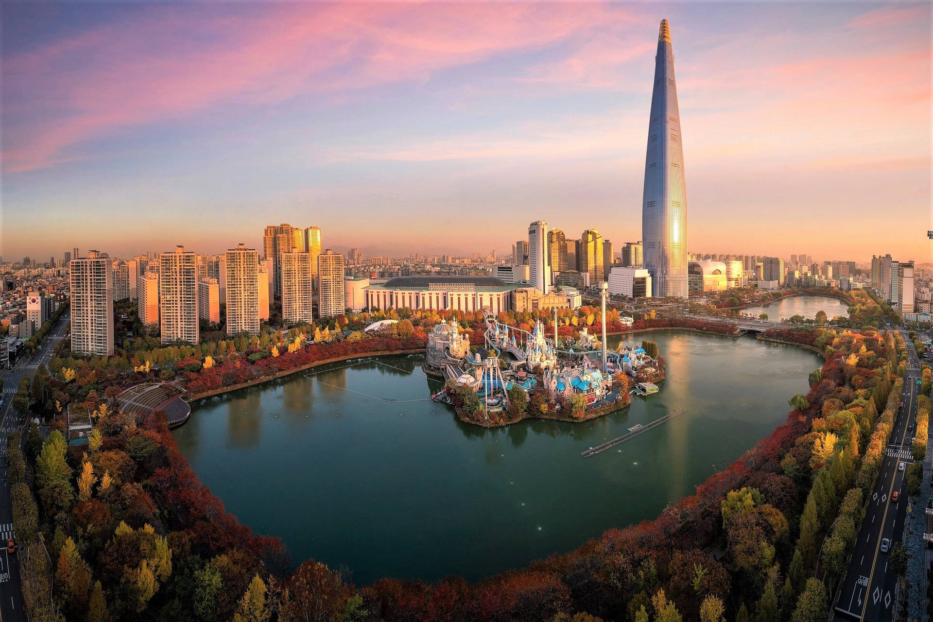 Lotte World Tower South Korea Background