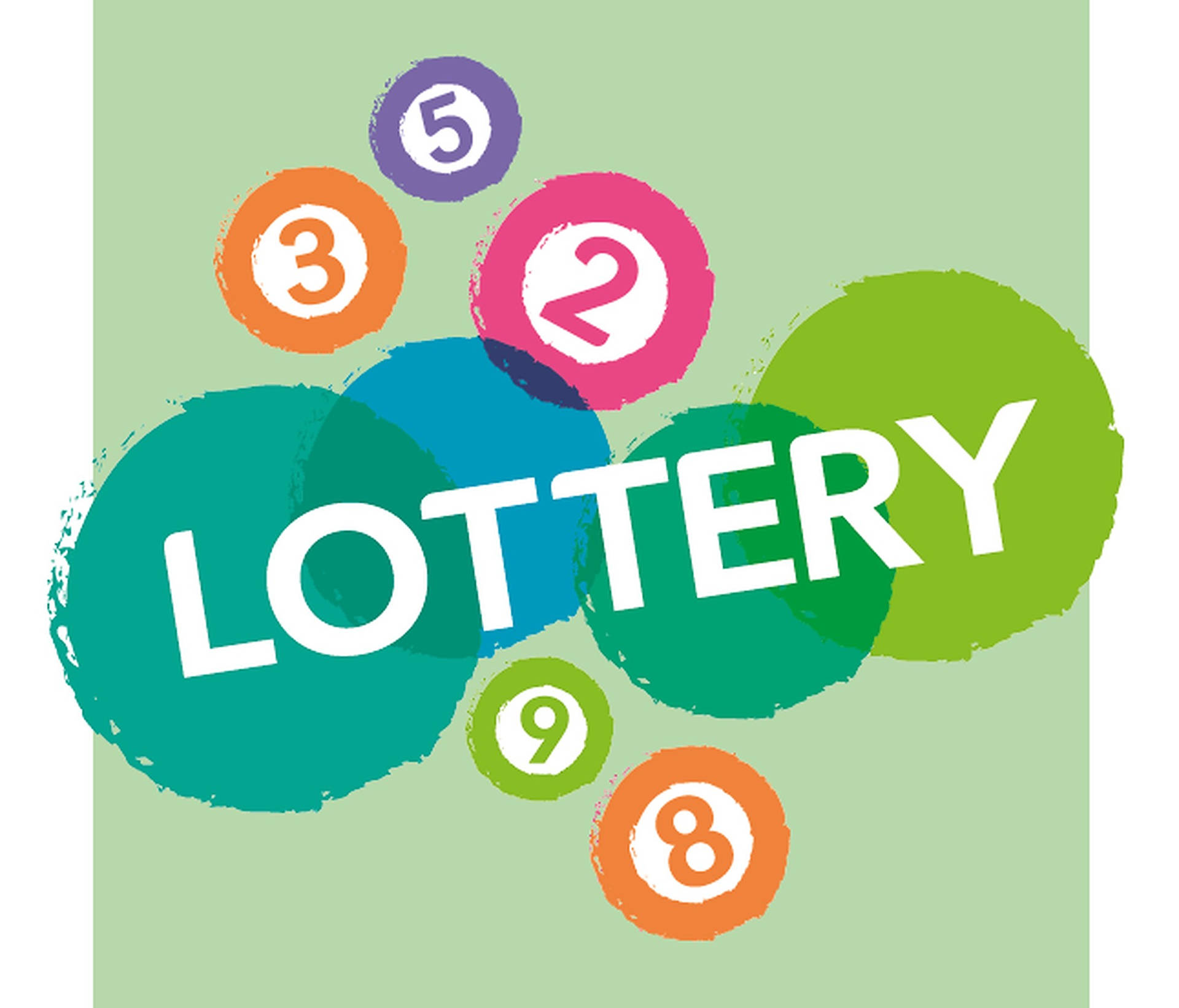 Lottery Balls Green Artwork Background
