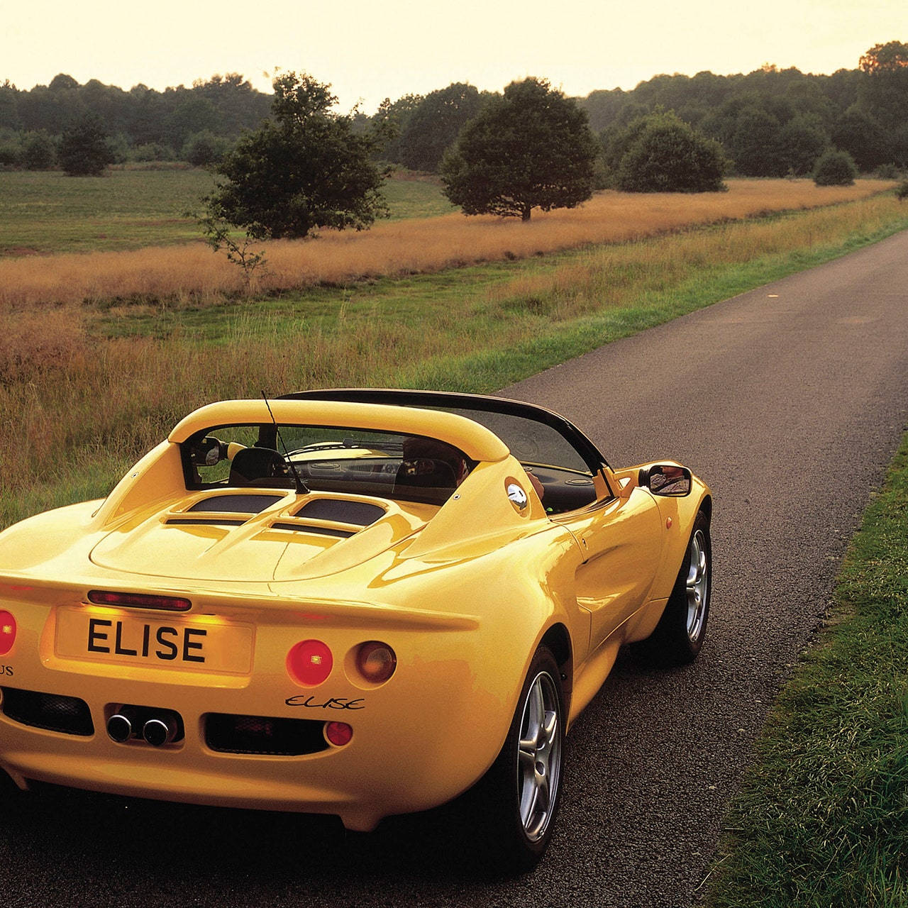 Lotus Elise Car On Lonely Road