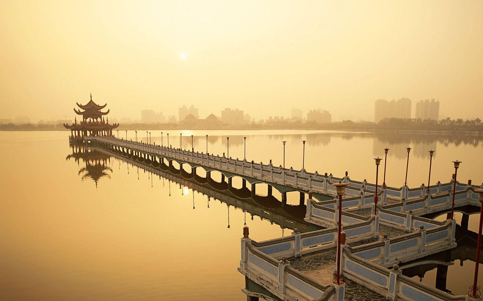 Lotus Pond Lake In Taiwan