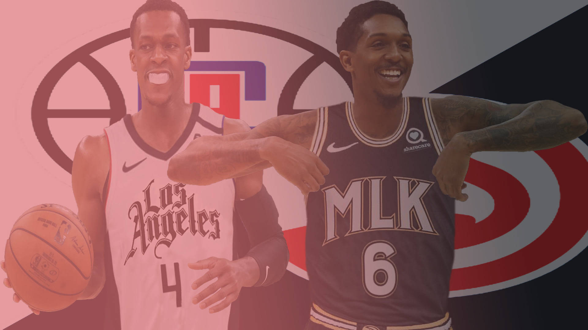 Lou Williams With Rojan Rondo Background