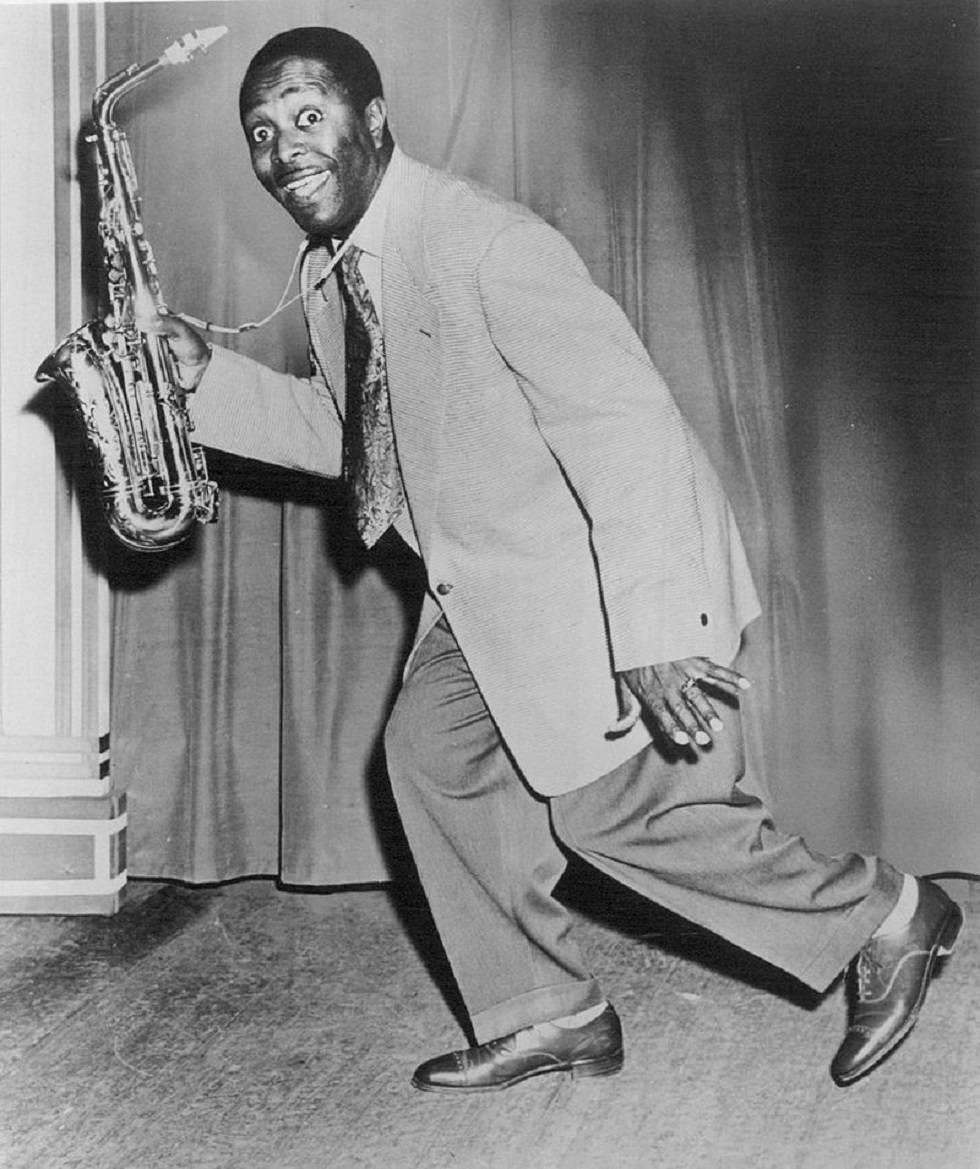 Louis Jordan Amusing Grayscale Portrait