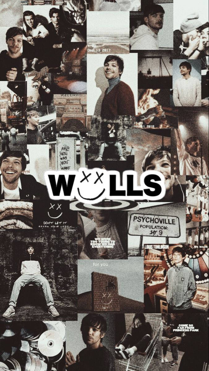 Louis Tomlinson Walls Collage Characteristic Expression Background