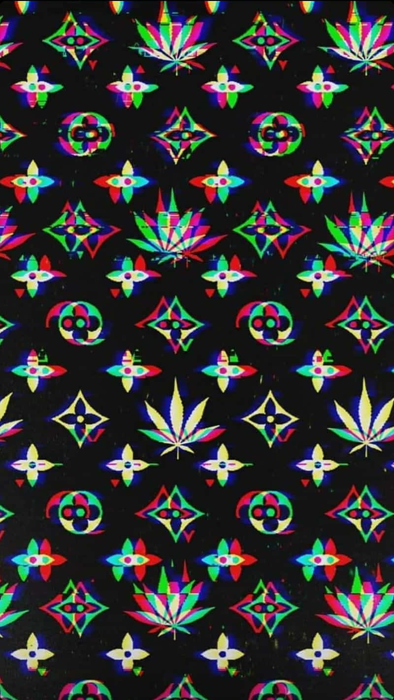 Louis Vuitton And High Cannabis Background