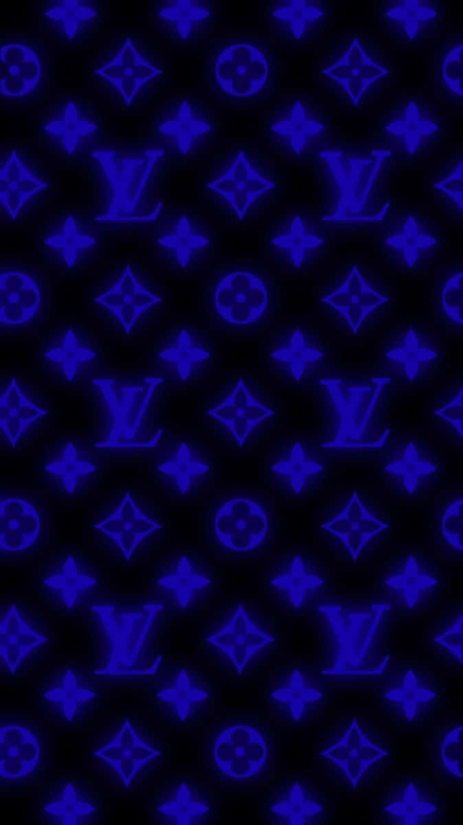 Louis Vuitton Blue-purple On Black Background