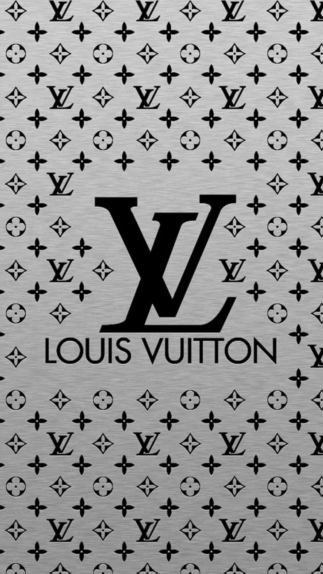 Louis Vuitton Logo On A Black And White Background Background