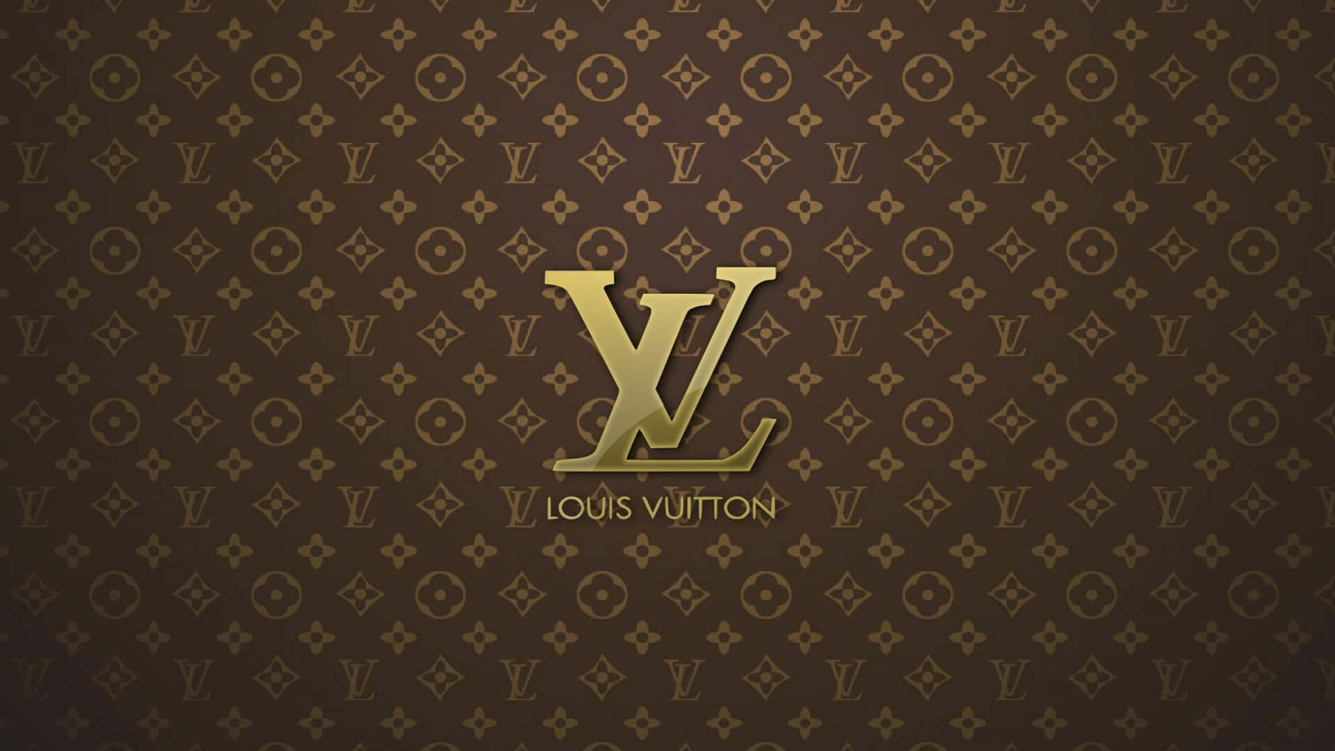 Louis Vuitton Logo On A Brown Background