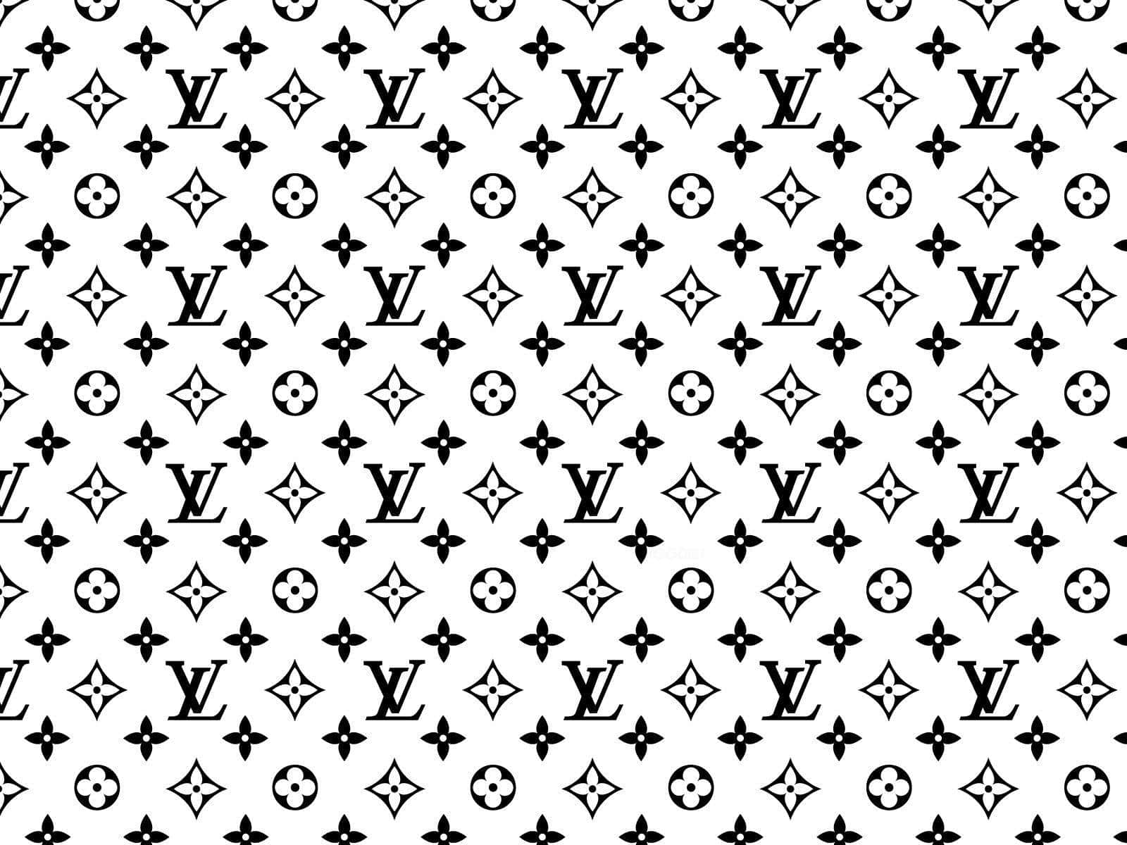 Louis Vuitton Pattern In Black And White Background