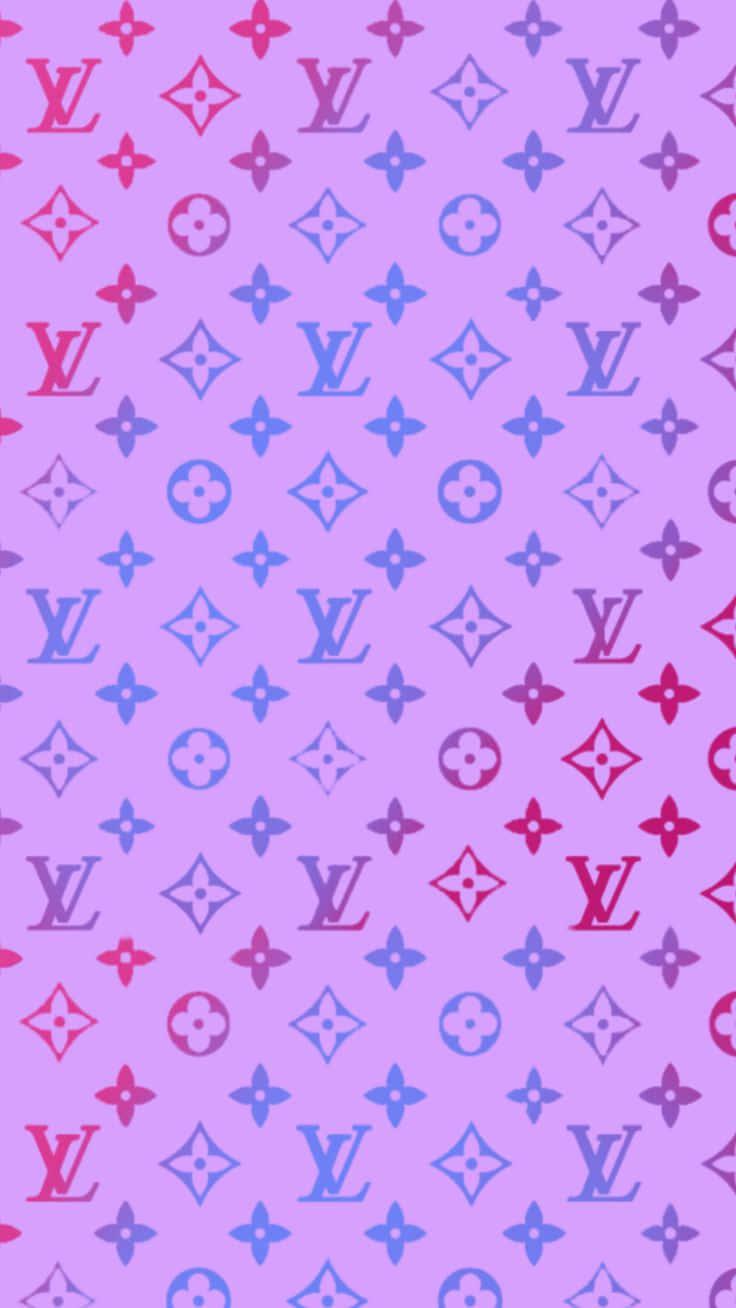 Louis Vuitton Pattern On Purple Background