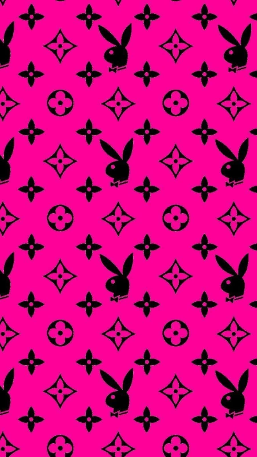 Louis Vuitton Pink With Playboy Bunny Background