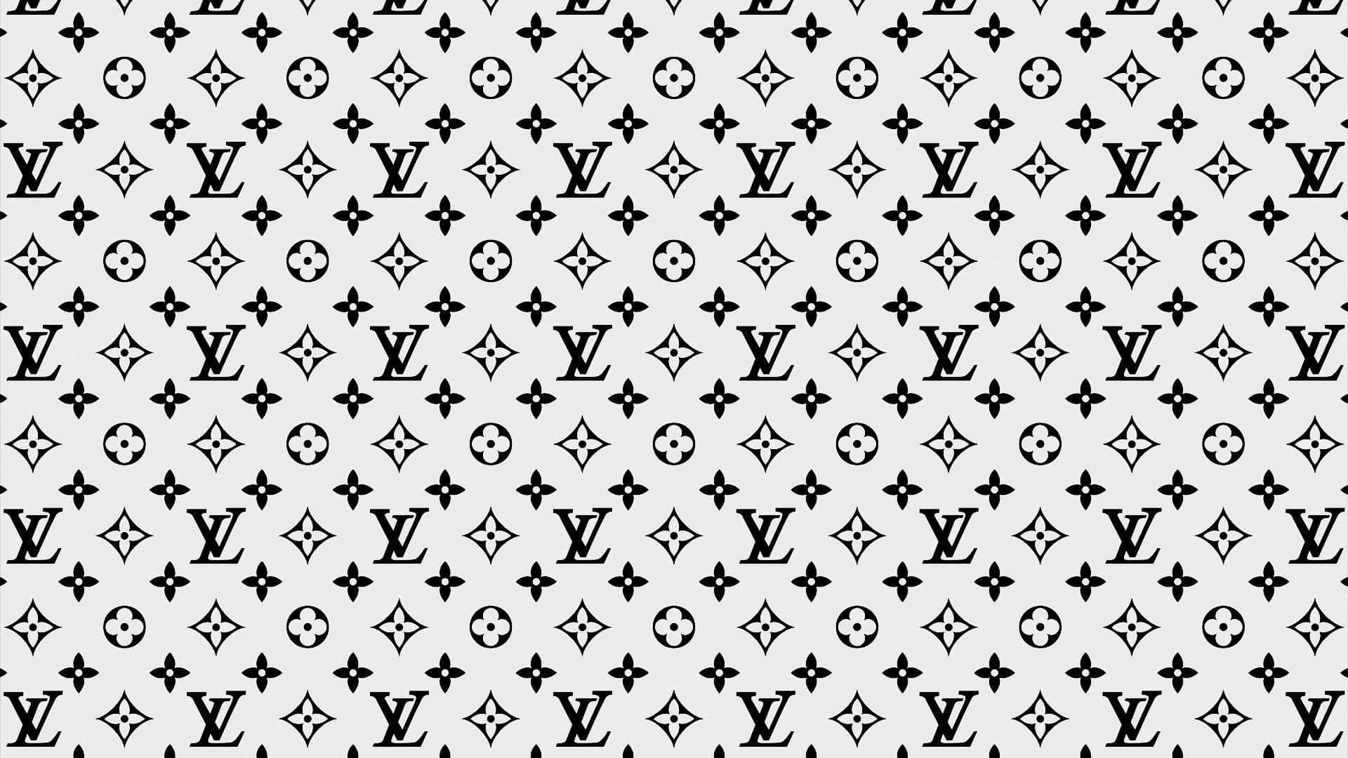 Louis Vuitton Print Black And White Background