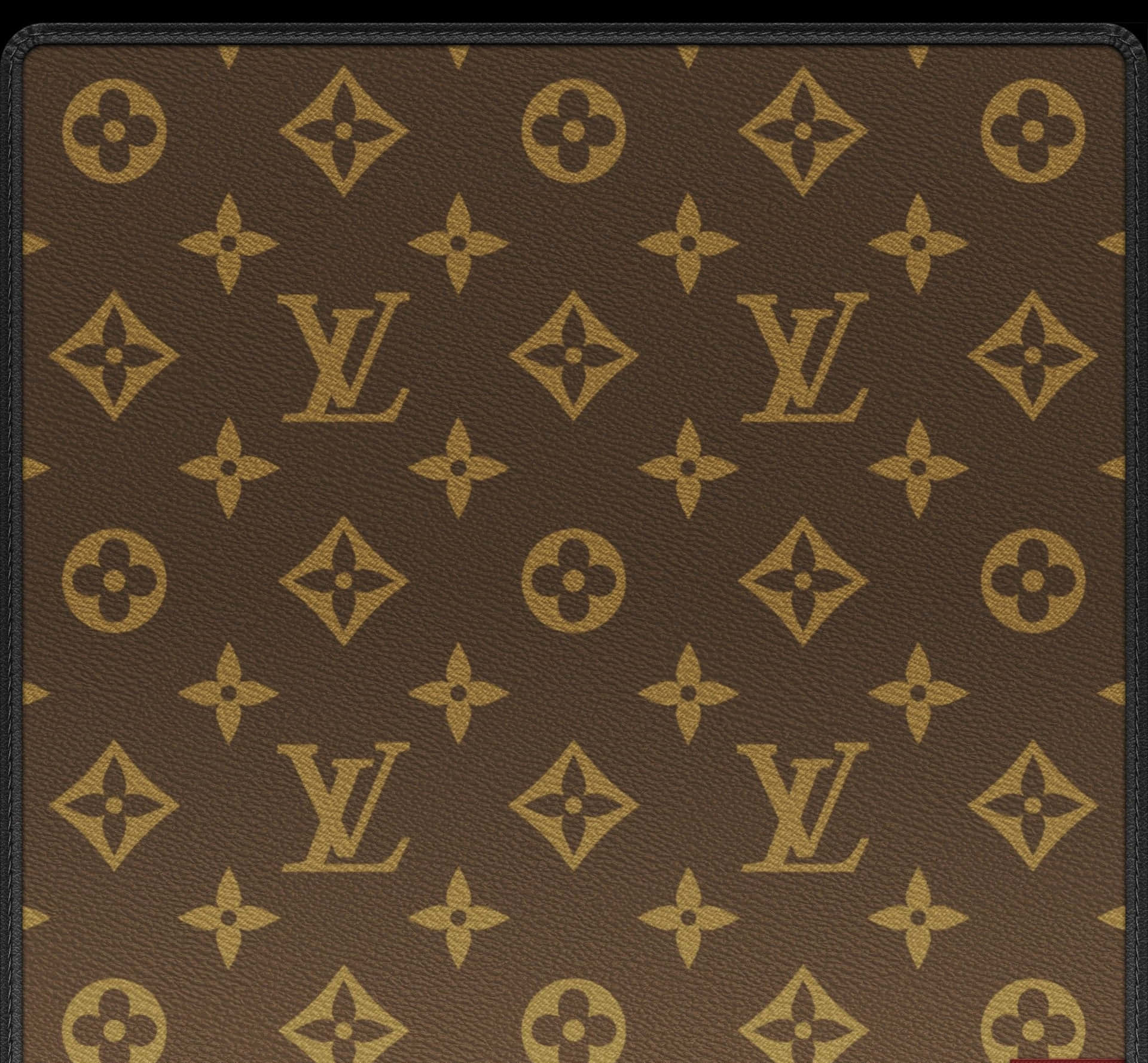 Louis Vuitton Print Classic Brown Background