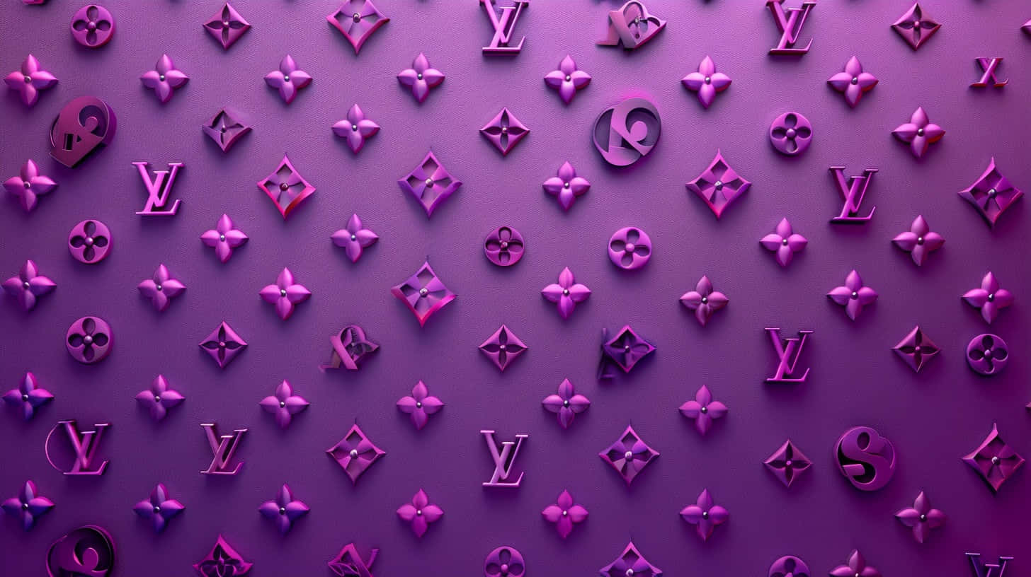 Louis Vuitton Purple Branding Wallpaper Background