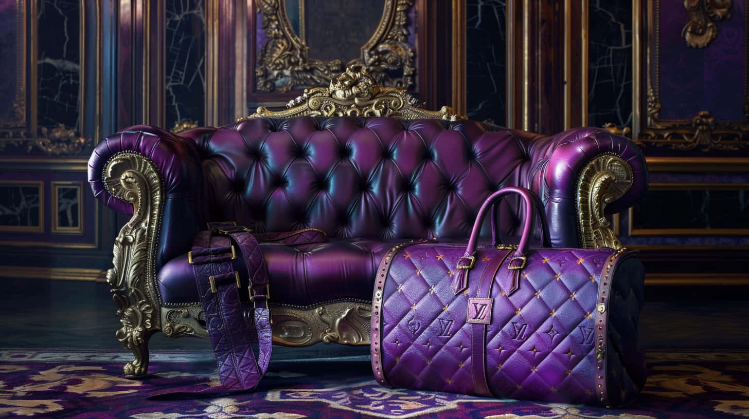 Louis Vuitton Purple Elegance Background