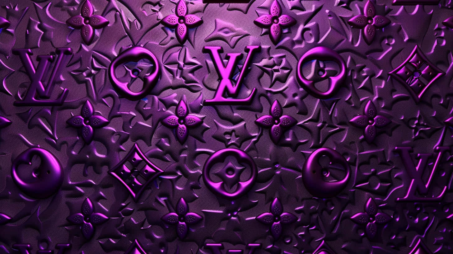 Louis Vuitton Purple Embossed Pattern Background