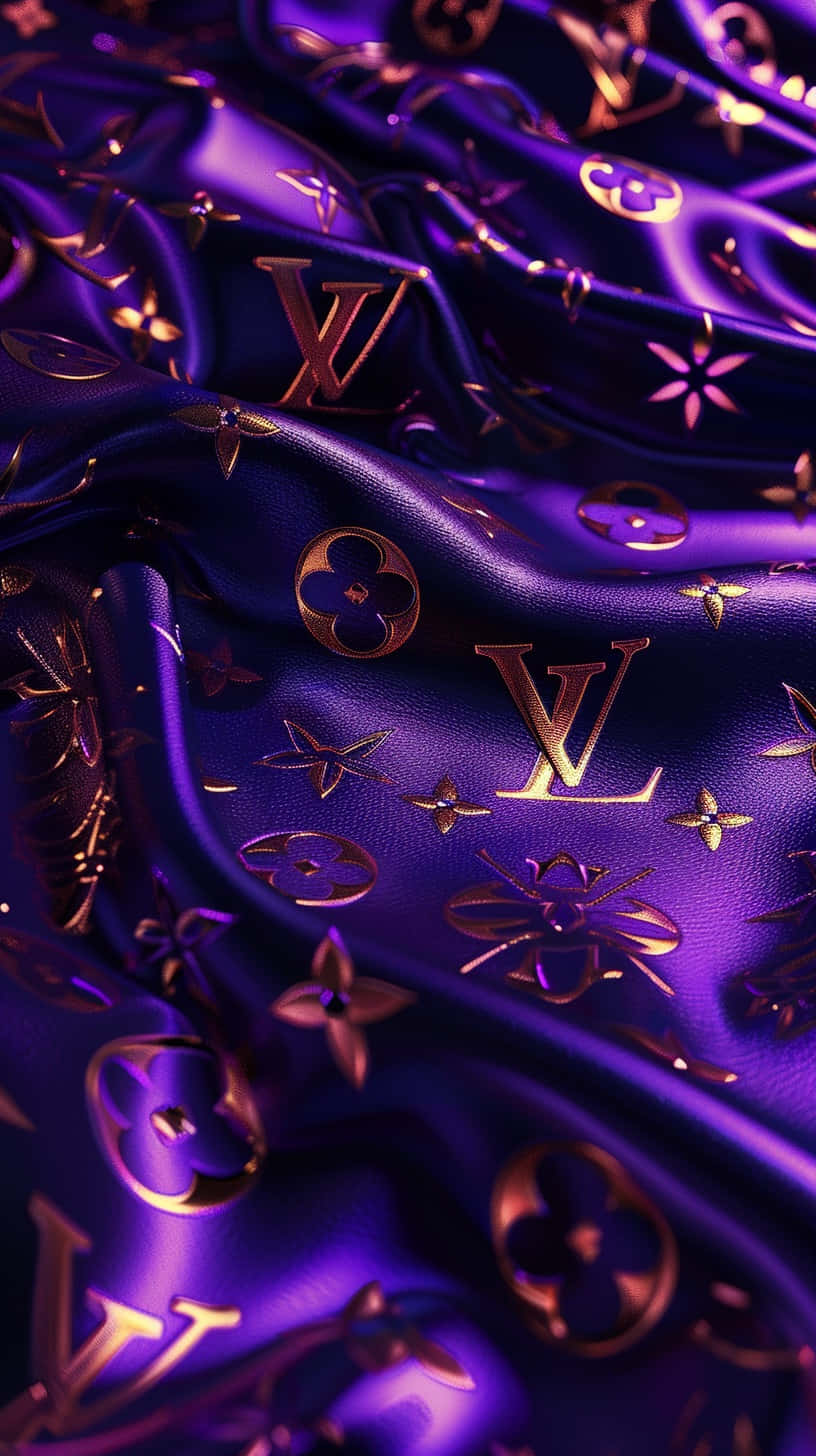 Louis Vuitton Purple Fabric Texture Background