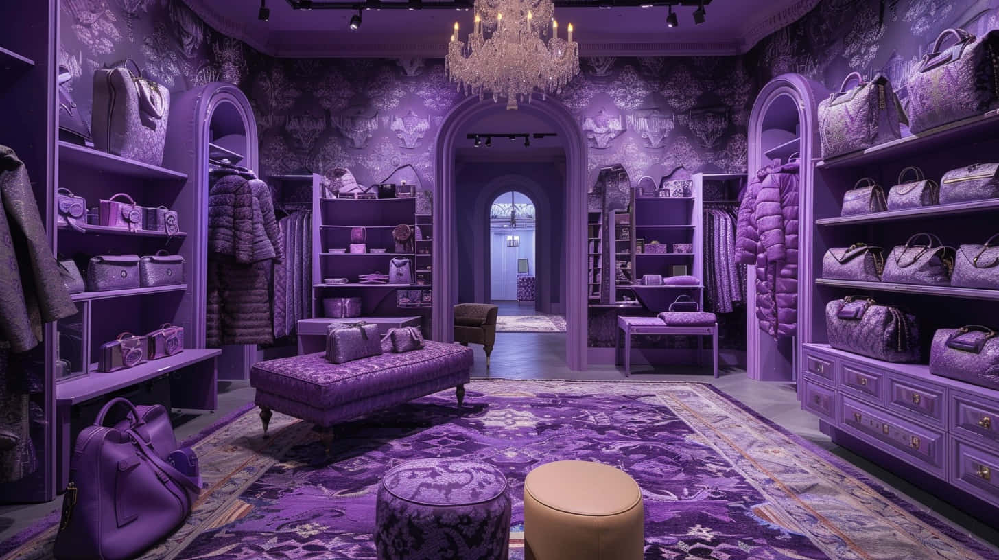 Louis Vuitton Purple Interior Design Background
