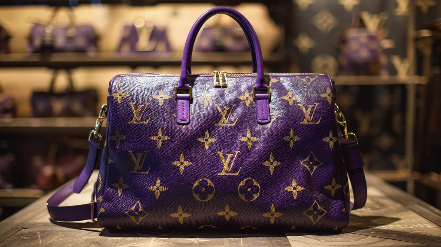 Louis Vuitton Purple Monogram Bag Background