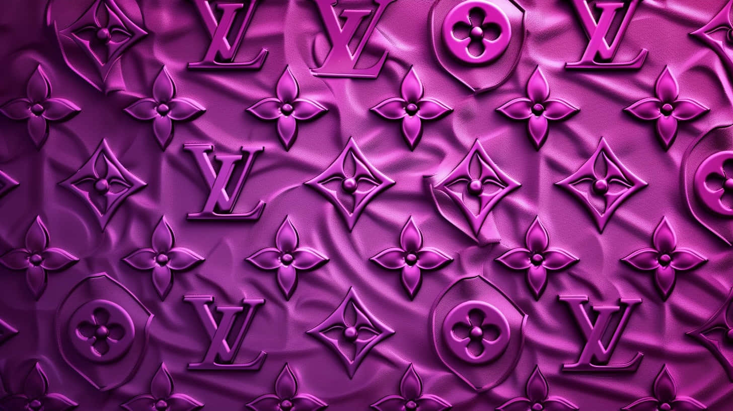 Louis Vuitton Purple Pattern Background
