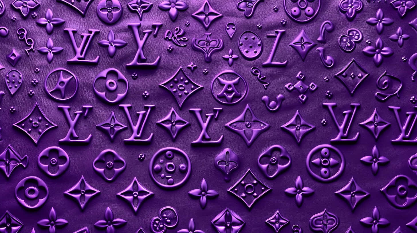 Louis Vuitton Purple Pattern Background