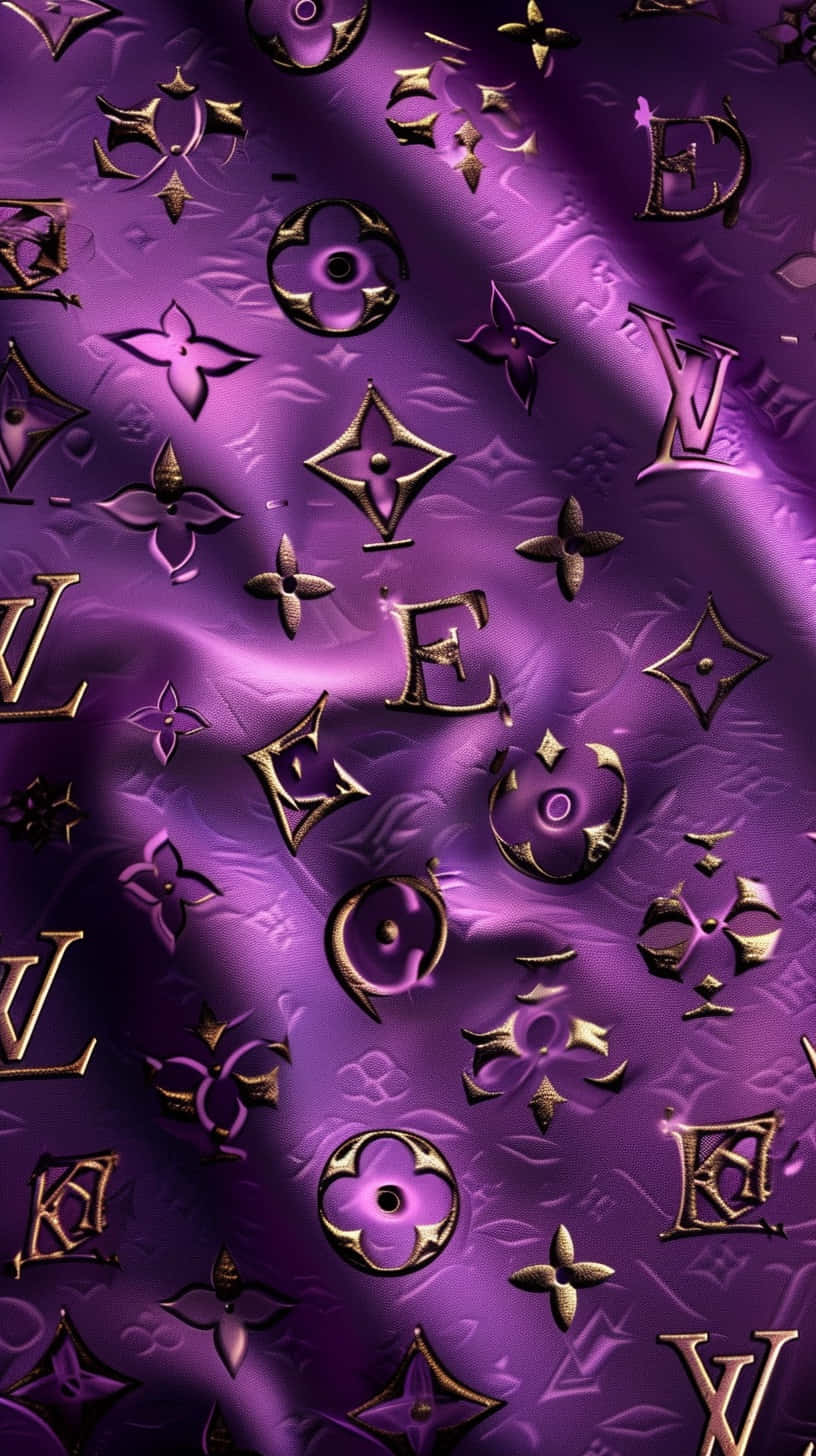 Louis Vuitton Purple Pattern Background
