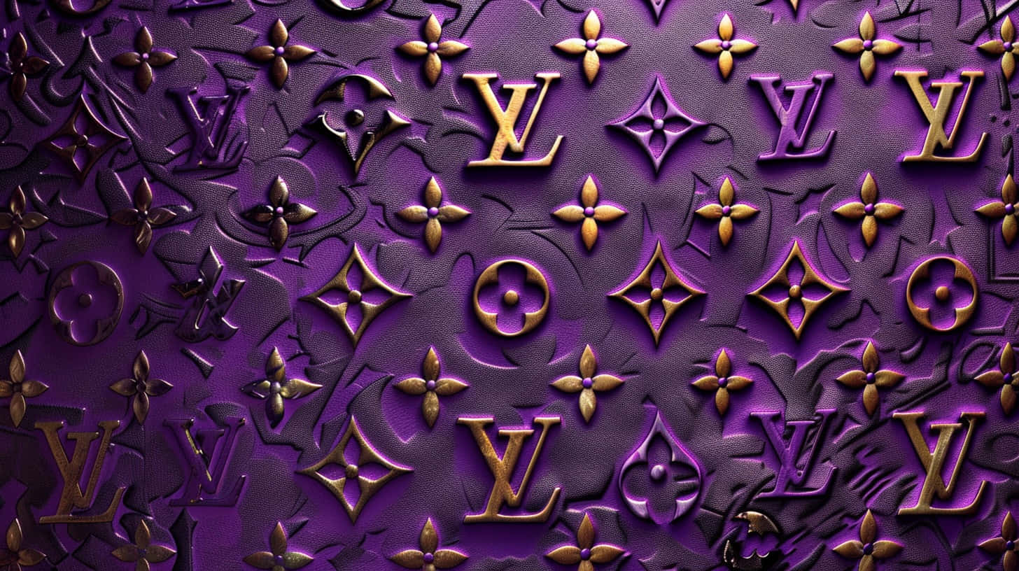 Louis Vuitton Purple Pattern Background