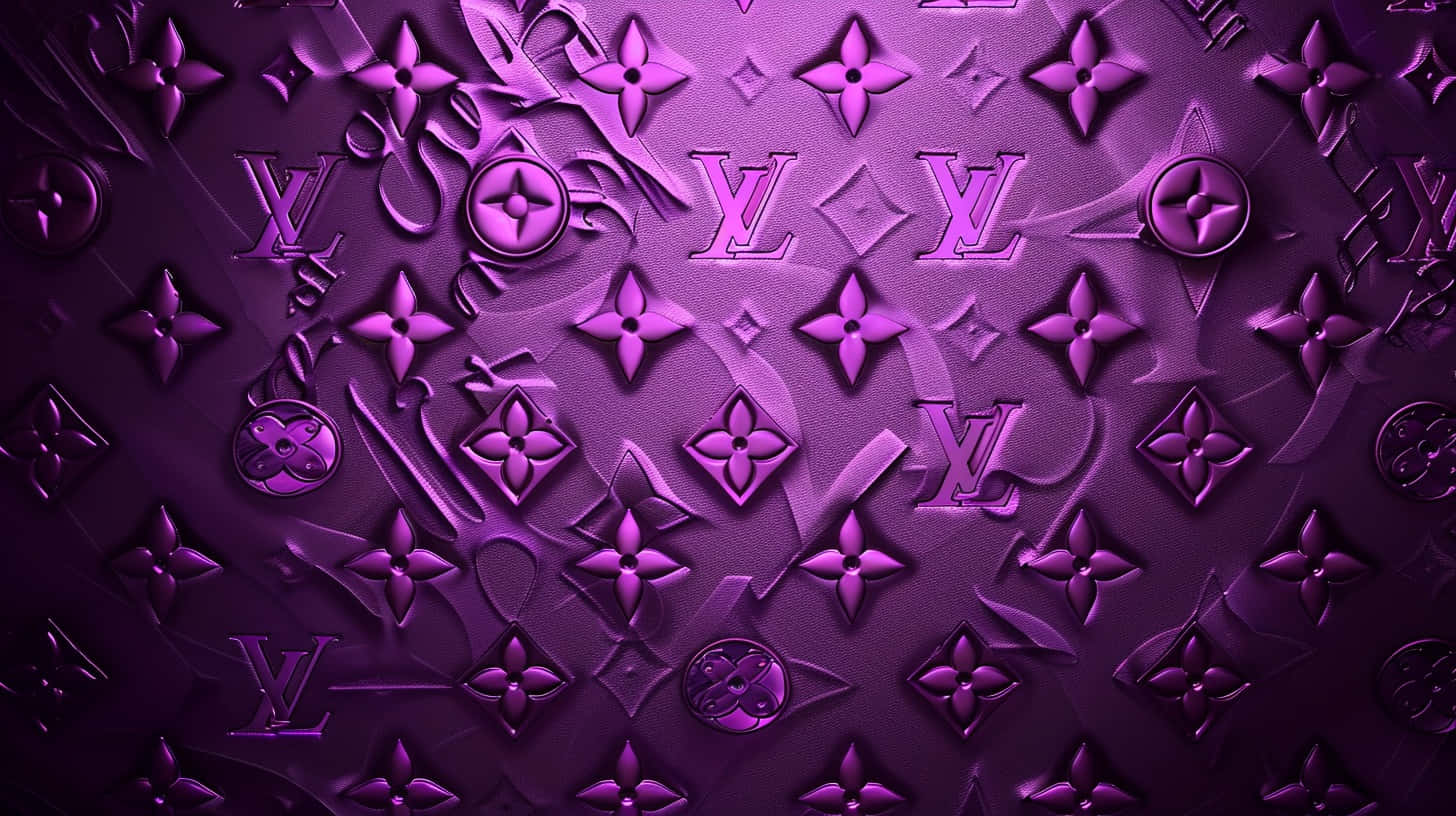 Louis Vuitton Purple Pattern Wallpaper Background