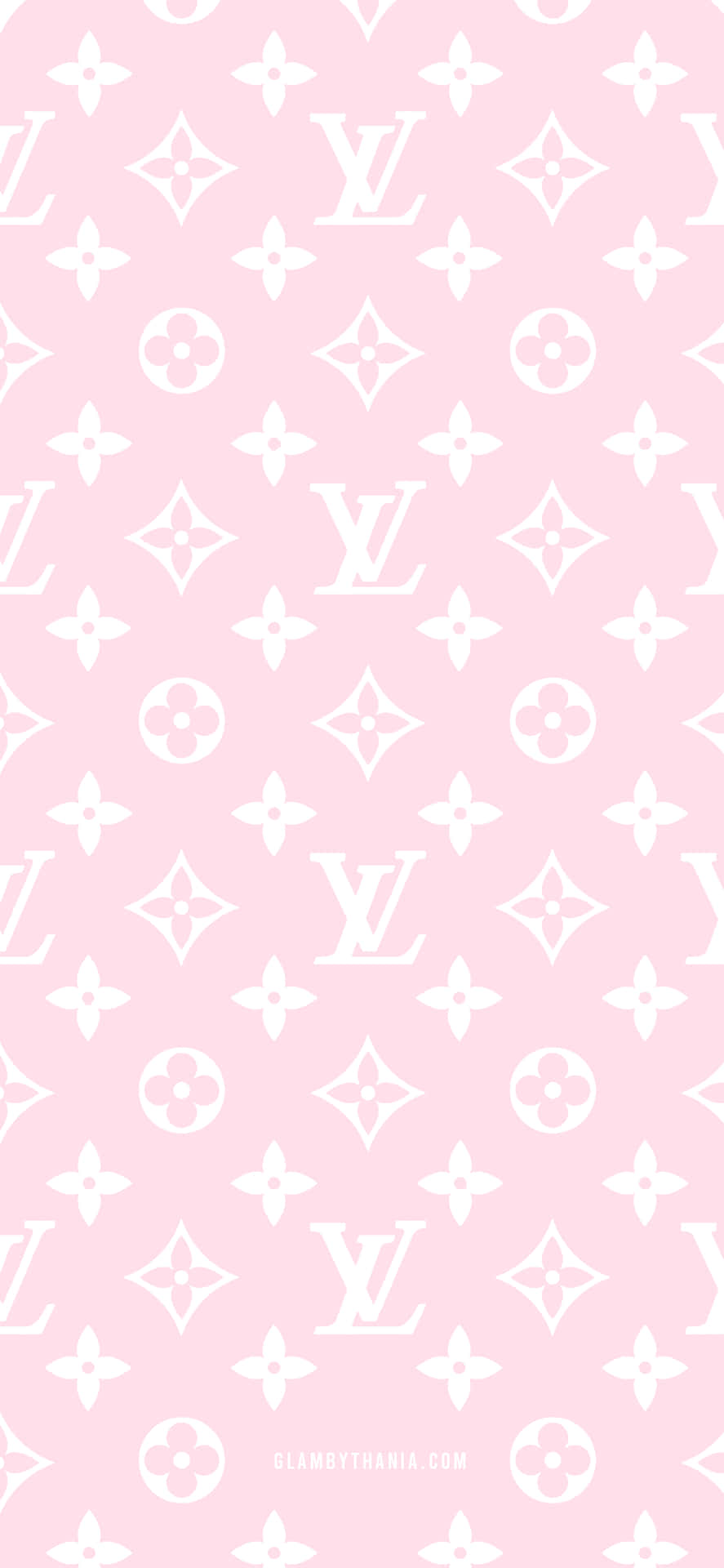 Louis Vuitton Wallpaper In Pink And White Background