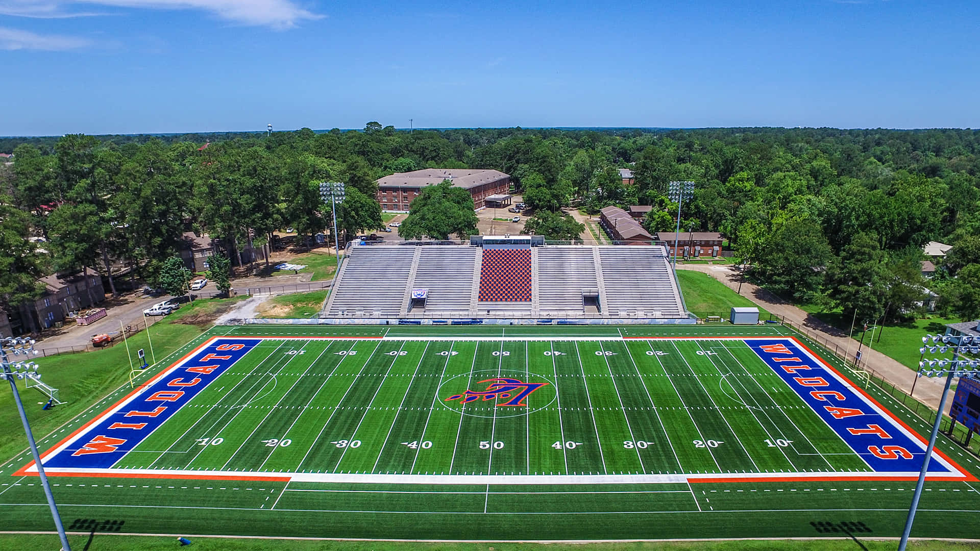 Louisiana College Wildcat Football Field Background