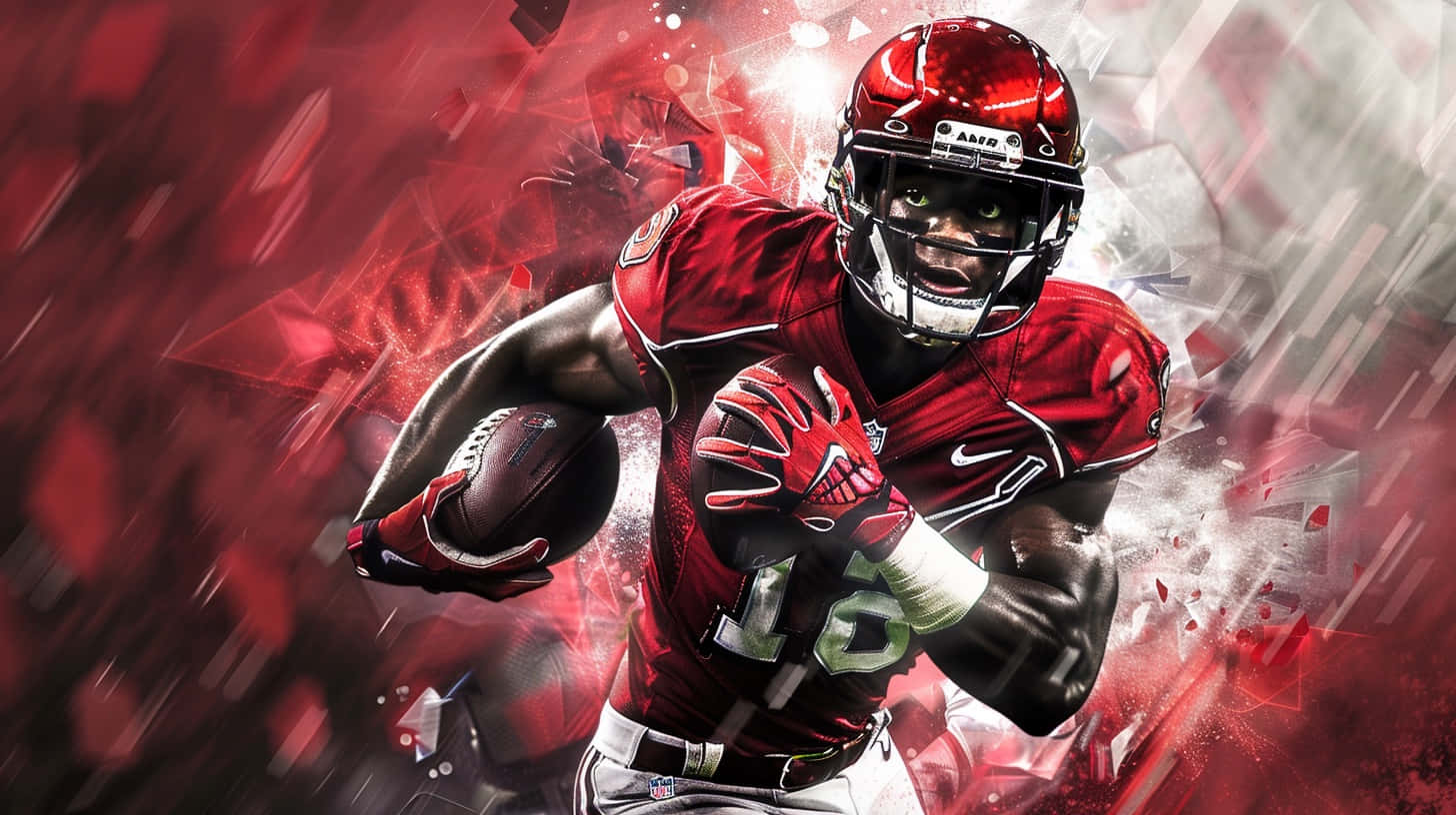 Louisville Cardinals Football Player Dynamic Artwork Background