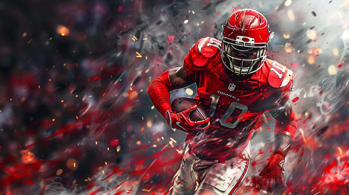 Louisville Cardinals Football Player Dynamic Artwork Background