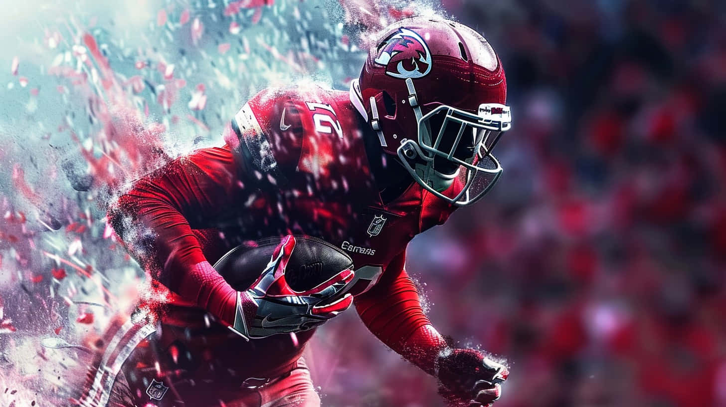 Louisville Cardinals Football Player Dynamic Artwork Background