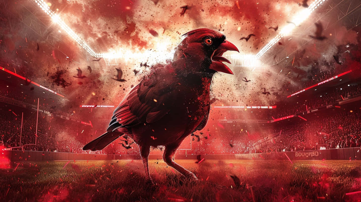 Louisville Cardinals Mascot Stadium Fervor Background