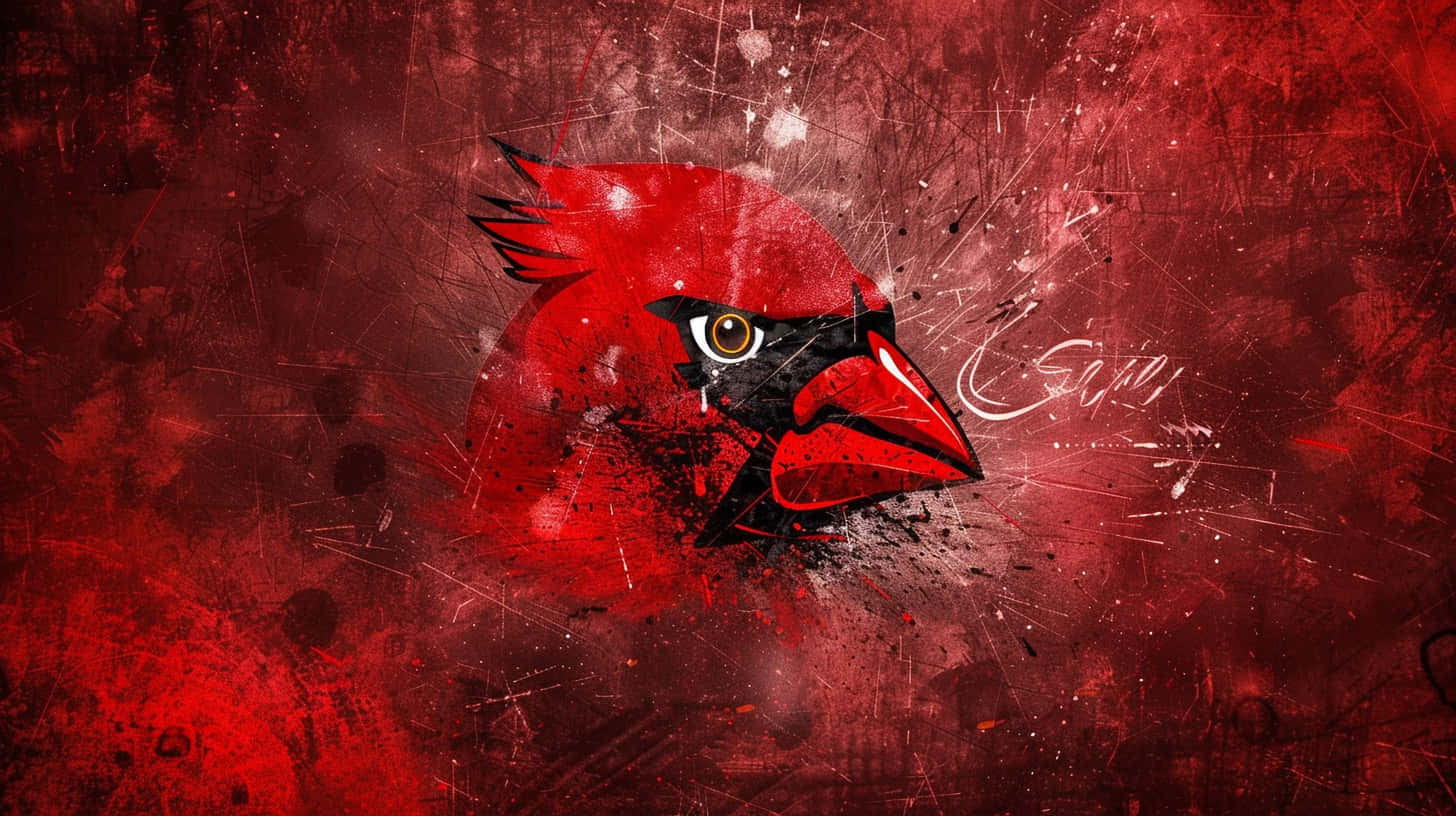 Louisville Cardinals Red Bird Mascot Artwork Background