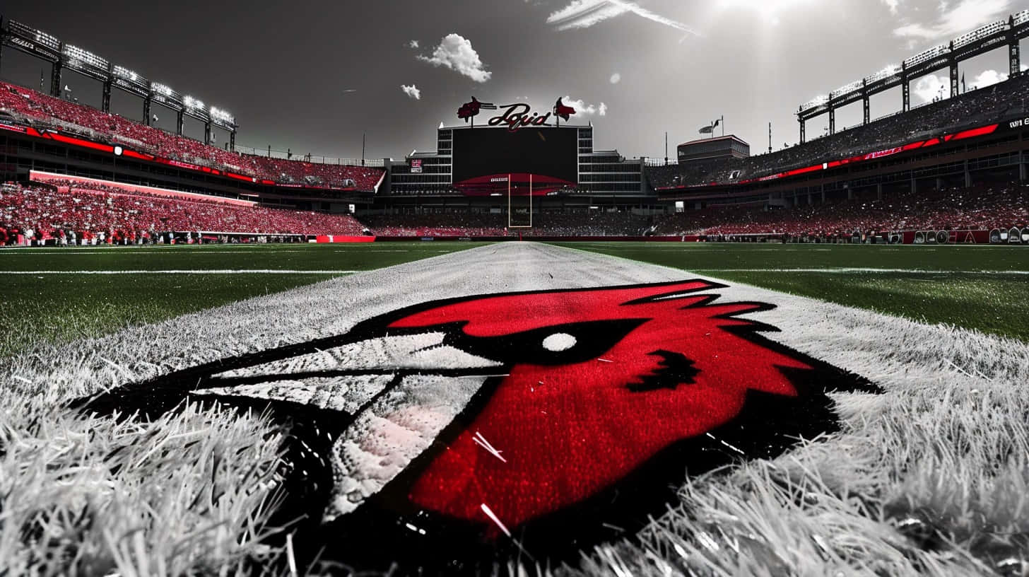 Louisville Cardinals Stadiumwith Logo Background