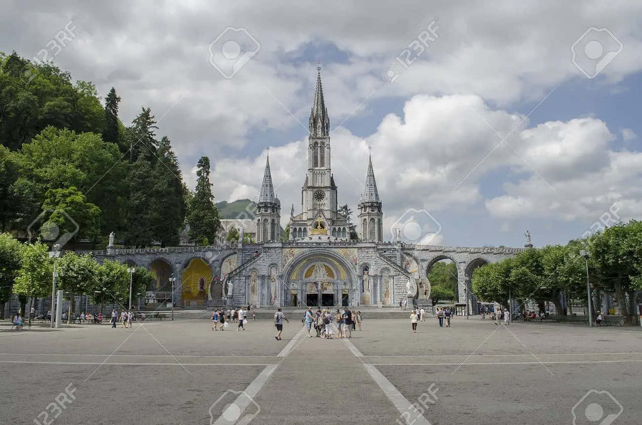 Lourdes Sanctuary Basilicaof Our Lady Background